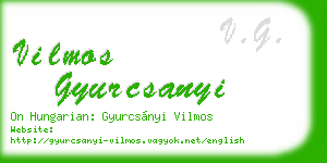 vilmos gyurcsanyi business card