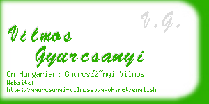 vilmos gyurcsanyi business card